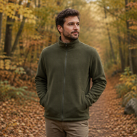 Veste polaire hiver homme/femme, col montant, fermeture éclair intégrale, très chaude, résistante au froid, confortable pour les travaux extérieurs – Grande Vente