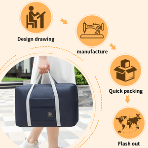 Borsa da Viaggio Casual in Poliestere con Manico Telescopico, Impermeabile, Grande Capacità, <span class=keywords><strong>Pieghevole</strong></span>, Borsa a Tracolla per Aereo - Product Image 6