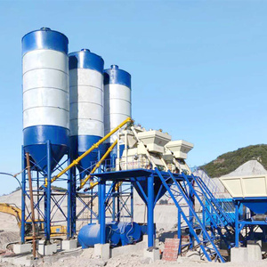 โรงงานผสมคอนกรีตเดมม่า ระบบควบคุมการผลิตด้วย PLC พร้อมไซโลซีเมนต์และระบบผสม - Product Image 1