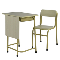 Échantillon gratuit de banc d'école en métal et ensemble de chaises de bureau pour les étudiants d'université pour la salle de classe et l'hôtel