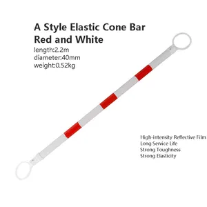 Pellicola riflettente ad alta intensità 2.2m A barra conica stradale elastica in stile rosso e bianco