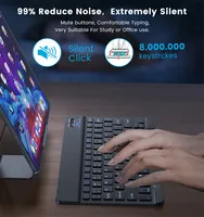 Mini Teclado y Ratón Inalámbricos Portátiles para Mac, iPhone, iPad, iOS, Android, Windows, Teléfono Móvil, Oficina, Viajes
