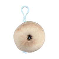 Porte-clés en peluche mini personnalisé, jouets en peluche personnalisés, porte-clés donut dessert, pendentif mascotte douce, porte-clés en peluche sur mesure