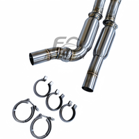 Système d'échappement intermédiaire à longueurs égales en SUS304 pour BMW M3 M4 F80 F82 F83 S55 3.0T 2015-2019, conception en Z avec résonateur, amélioration performance course