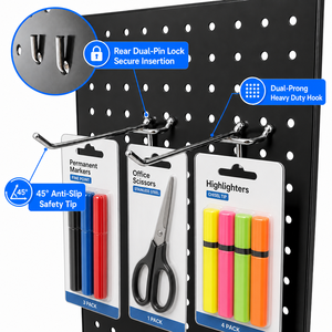 Expositor Comercial Metálico de Panel Perforado de Doble Cara con Ruedas Giratorias para Supermercados y Comercios Minoristas - Product Image 4