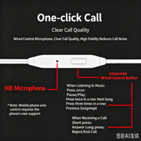 Aksesoris Earphone Murah Earphone Berkabel Earbud In-Ear Headphone 3.5mm Dengan Mikrofon untuk Samsung Android Mobile Universal