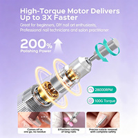 Polisseuse à ongles rechargeable professionnelle portable Mini perceuse à ongles électrique avec affichage