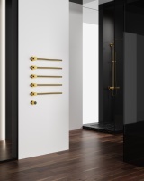 Sèche-serviettes électrique de luxe en acier inoxydable, radiateur chauffant, support chauffant pour serviettes, idéal pour hôtels et appartements, design moderne et minimaliste