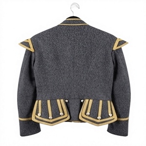 Veste d'uniforme pour homme, style historique, grise, à manches longues, boutonnée, vêtement d'extérieur, costume de scène - Product Image 2