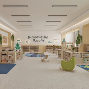 من المصنع مباشرة تصنيع المعدات الأصلية ODM الخشب الصلب روضة أطفال مرحلة ما قبل المدرسة شبه منحرف وشكل U طاولات أثاث - Product Image 3