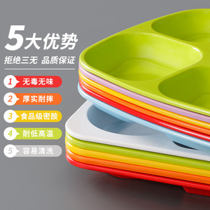 Juego de Platos Seccionales de Melamina con Divisores para Restaurante, Hotel, Cantina, Diseño de Color Sólido - Product Image 4
