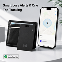Carte de suivi intelligente compatible Find My, traceur GPS avec recharge sans fil, carte anti-perte ultra-fine pour portefeuilles et bagages