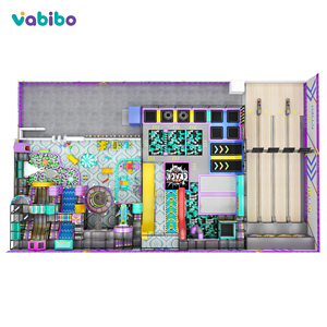 Maßgefertigtes Vabibo Kommerzielles Familien-Unterhaltungszentrum Bowlingbahn Trampolinpark Indoor-Spielplatz Rutschen Bällebad - Product Image 4