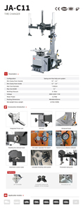 Desmontadora de Neumáticos de Brazo Oscilante de Alta Precisión, Máquina Automática Doble para Autos y Motocicletas, Modelo JA-C11 con Inclinación Trasera - Product Image 4