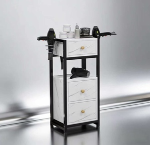 เฟอร์นิเจอร์ร้านตัดผมอเนกประสงค์ สไตล์มินิมอล โมเดิร์น รถเข็นช่างตัดผมมีล้อ ดีไซน์ทันสมัย ขายดี - Product Image 6