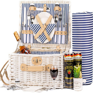 Cesta <span class=keywords><strong>de</strong></span> picnic multiusos para <span class=keywords><strong>2</strong></span> personas, cesta <span class=keywords><strong>de</strong></span> mimbre, romántica, al por mayor - Product Image 1