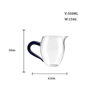 Tasses à café en verre premium de 350 ml avec poignée, verres à thé transparents pour boissons chaudes et froides, Americano, Cappuccino - Product Image 5