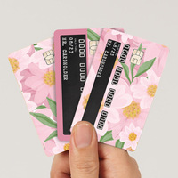 2024 mélange fleur photo crédit banque Visa carte autocollant Anime héros carte couvre peau autocollants pour banque carte de crédit