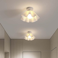 Plafonnier LED en acrylique JACKSUN Nordic Flower, blanc crème, moderne et minimaliste, pour salon, couloir, entrée