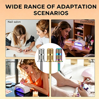 1 pièce Mini embout de meulage en acier inoxydable avec mandrin et roulement, forme trompette, pour tambour de ponçage à ongles et bandes de ponçage