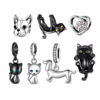Nouveauté 2025 transfrontalière : Breloques, pendentifs et accessoires mignons en Zircon (Frites, Hamburger, Poivre, Elfe, Loutre) pour bijoux DIY, bracelets et colliers, idéal comme cadeau