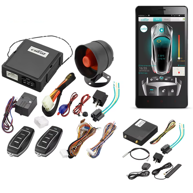 4G GSM/GPS Smartphone APP 2-Way Car Alarm with Remote Start Function for Car with Mechanical Key Start
