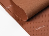 Tissu de revêtement en cuir synthétique PVC gaufré imperméable, respirant et perforé pour voitures, élastique