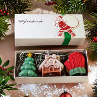 X1012-1 Coffret cadeau de bougies parfumées personnalisées pour Noël, décoration d'arbre de Noël, souvenir d'événement
