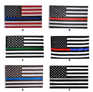 पतली नीली रेखा पुलिस Grommet झंडा आपातकालीन सेवाओं 3 'x 5'