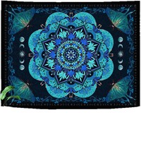 Tapisserie murale florale en polyester, décoration murale, impression HD, résistante à la décoloration, vente en gros, lavage à la main, style bohème