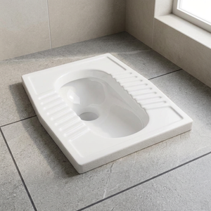 กระทะเซรามิกสำหรับนั่งยองห้องน้ำขนาดมาตรฐานทันสมัย - Product Image 1
