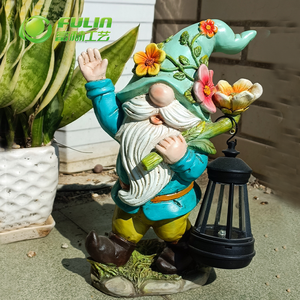 Latest Bonsai Cross-Border Handmade Synthetic Resin Solar Light Gnome Outdoor Garden Balcony Dwarf Elf Craft Party Gathering