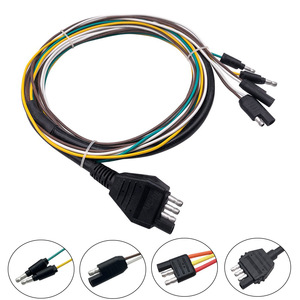 Cable de Control de Luces para RV de 4 Vías Personalizado, Cable de Alimentación SAE Tipo Bala, Cable de Remolque de 4 Núcleos, Aislamiento de PVC, Conductor de Cobre, Uso Automotriz - Product Image 1