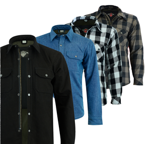 Camisa de Motociclismo para Hombre, Transpirable, con Estampado a Cuadros, Forro Protector, Tallas Grandes, Logotipo Personalizado - Product Image 1