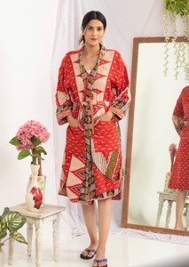 Wholesale Handmade Kantha Jacket for Women Vintage Reversible Cotton <b>Quilted</b> Jacket Indian Block Print Boho Ethnic <b>Winter</b> Casual - Product Image 2