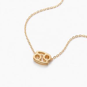 Birthday Gift Gold Plated 12 Zodiac Sign Pendant Wish Card Charm Gold Chain <b>Choker</b> Astrology Necklace Jewelry for Women - Product Image 4