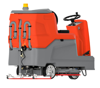 Mesin Pencuci Lantai R-X1000 Ride-On 1000Mm 9000Sqm/Jam Baterai 48V untuk Pencucian dan Pembersihan Lantai Gudang dan Mal