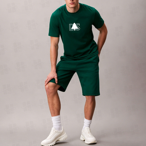 Conjunto de camiseta y pantalones cortos de dos piezas al por mayor de alta calidad, diseño personalizado con serigrafía, corte regular, conjunto de camiseta 100% algodón para hombre - Product Image 3