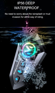 Y12 Headset helm sepeda motor BT V5.4 IP56, Headset helm sepeda motor tahan air dalam CVC + DSP pengurang kebisingan menghubungkan 2 baterai ponsel 500mAh - Product Image 6