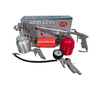 600cc 1.5mm buse spirale tuyau haute pression pneu <span class=keywords><strong>gonfleur</strong></span> poussière nettoyage <span class=keywords><strong>peinture</strong></span> pistolet ensemble 5 pièces compresseur d'air outils Kit OEM - Product Image 1