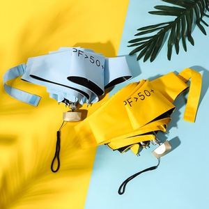 Parapluie de soleil manuel ultra-léger et compact, protection UV, poignée en caoutchouc noir, design capsule de poche, cadeau d'affaires moderne, vente en gros - Product Image 2