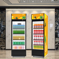 Réfrigérateur de supermarché commercial multi-ponts refroidisseur de boissons en verre refroidisseur de boissons présentoir de boissons réfrigérateur