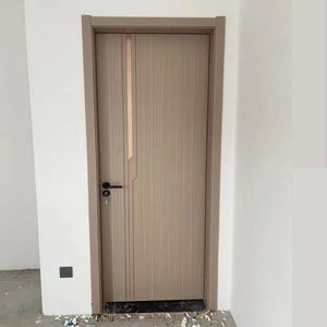 Chine usine en gros haut de gamme intérieur porte en bois massif chambre porte d'entrée étanche sans peinture isolation phonique solide - Product Image 4