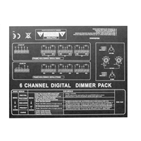 6 canaux 3KW Digital Dimmer Switch Pack Digital Led Display DMX 512 Console Contrôleur d'éclairage de scène