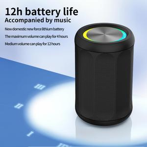 ลำโพงผ้าพกพาขนาดเล็ก ลำโพงซับวูฟเฟอร์ TWS มินิ RGB ไร้สาย เสียงเบสหนักแน่น - Product Image 4