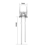 Lampe à LED ronde ultra lumineuse 5mm 20mA rouge, vert, bleu, orange, jaune, blanc, rose, UV, RVB, IR Dip LED s'allume