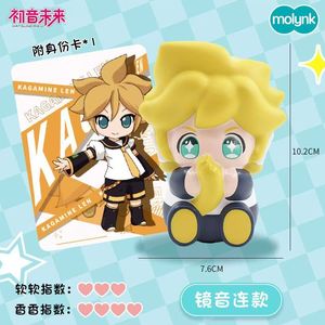 Molynek Kagamine Len Fidget Toy 7.6Cm Tpe Soft <b>Squishy</b> Anime Figure For Kids - Product Image 1