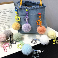 Porte-clés créatif mignon et coloré en forme de boule de bonbons pour sac, étui pour écouteurs, pendentif léger