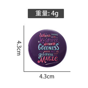 Рекламный значок с надписью 49 стилей, вдохновляющая английская фраза, значок с индивидуальным логотипом, круглая форма, значок с булавкой безопасности - Product Image 2