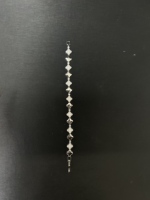 Bracelet trèfle plaqué or blanc de haute qualité, élégant, avec zircon pavé, maillons quadrifoliaux, bijou minimaliste, cadeau